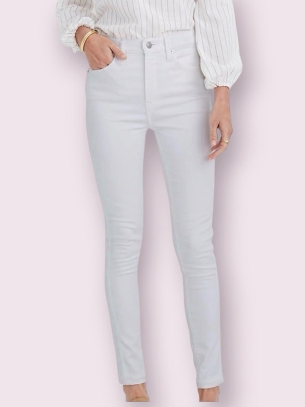 Madewell 10” High-Rise Skinny Jeans White Size 29